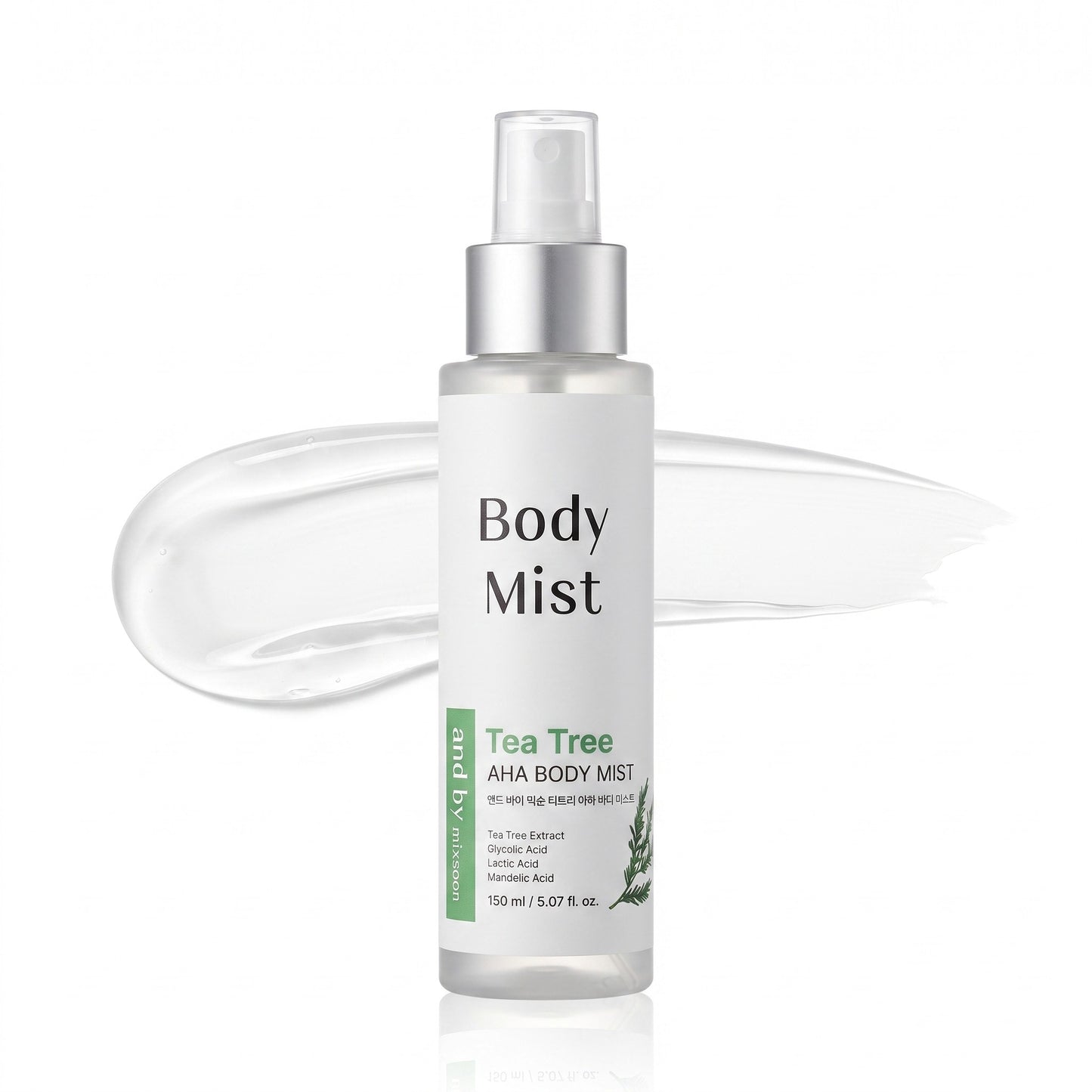 and by mixsoon Tea Tree AHA Body Mist 150ml