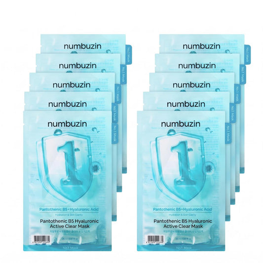 numbuzin No.1 Pantothenic B5 Hyaluronic Active Clear Mask 10 Sheets