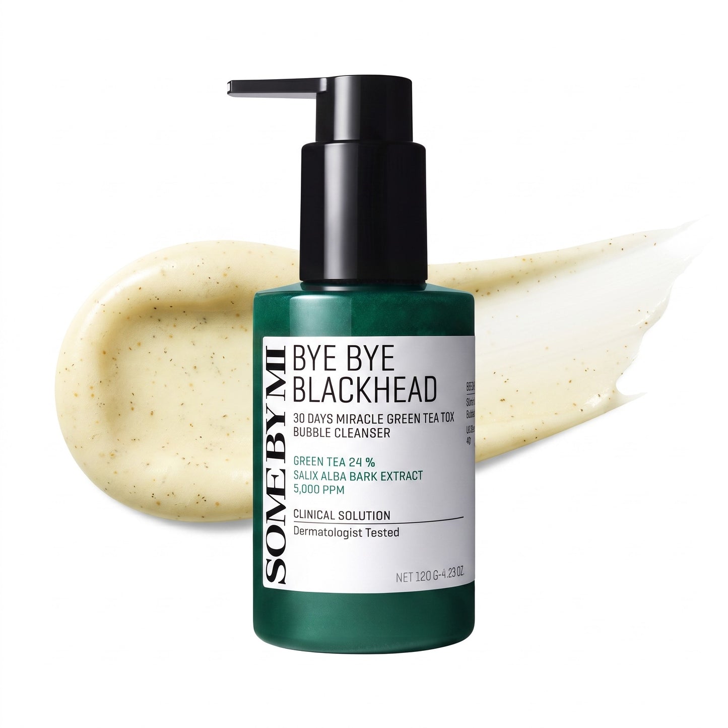 SOME BY MI Bye Bye Blackhead 30 Days Miracle Green Tea Tox Bubble Cleanser 120g