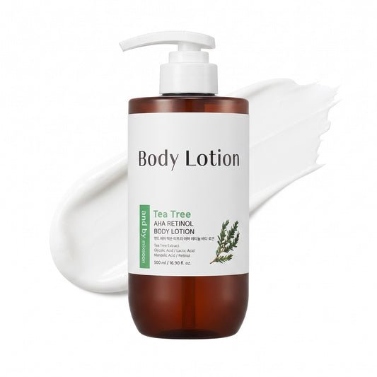 and by mixsoon Tea Tree AHA Retinol Body Lotion 500ml
