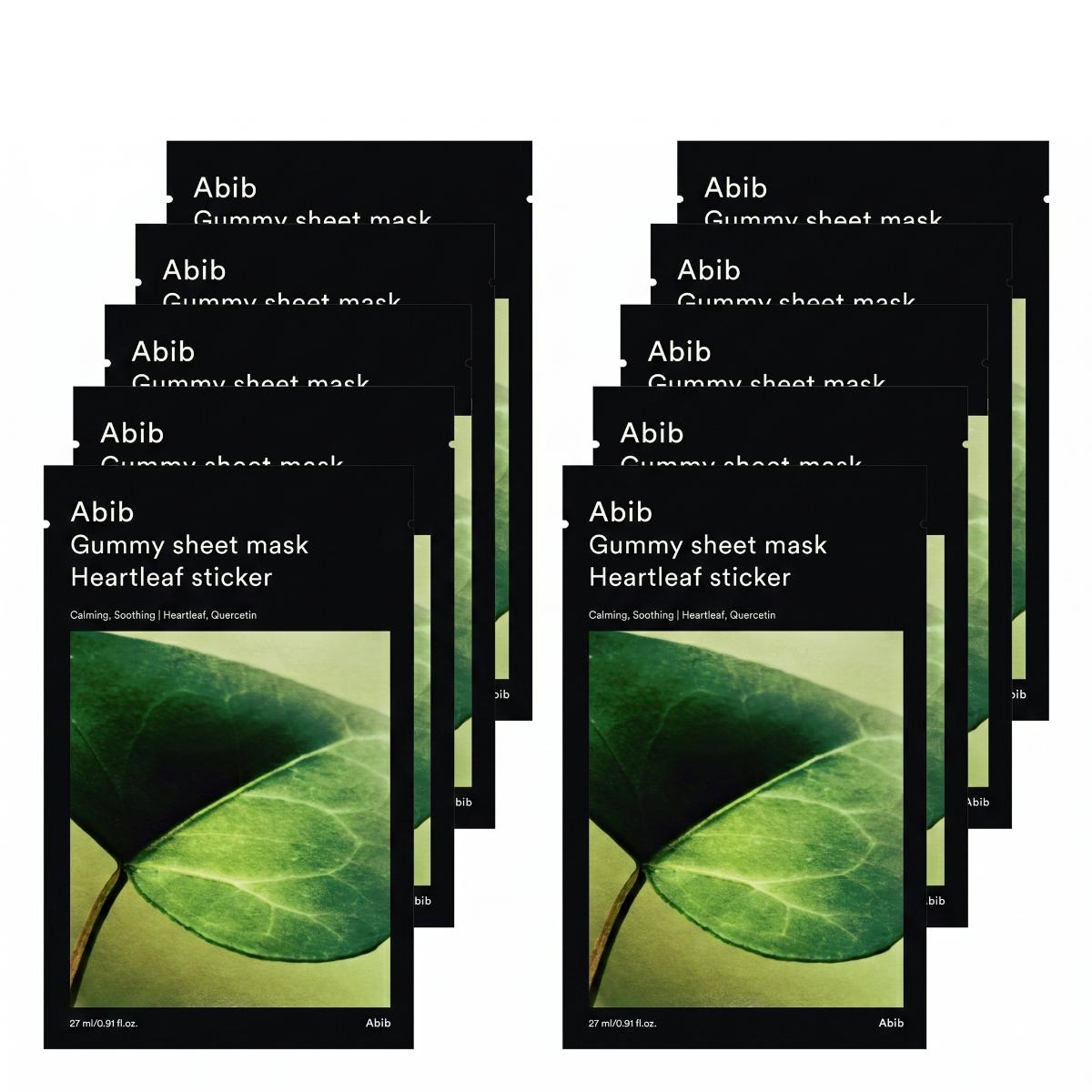 Abib Gummy Sheet Mask Heartleaf Sticker 10 Sheets